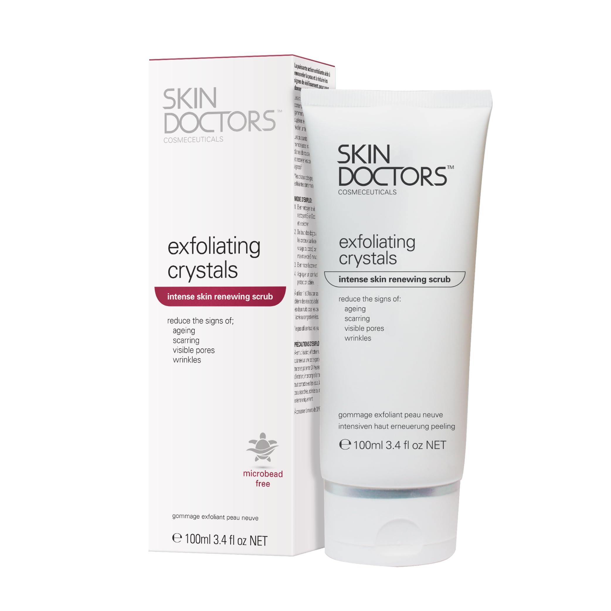 Skin Doctors Exfoliating Crystals – Renewing Face & Body Scrub – 100ml