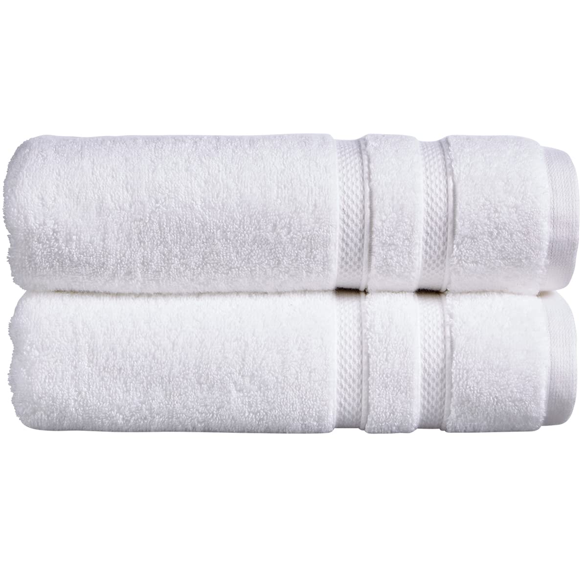 Christy Chroma Bath Towels – Set of 2 Heavyweight 675GSM Cotton – White