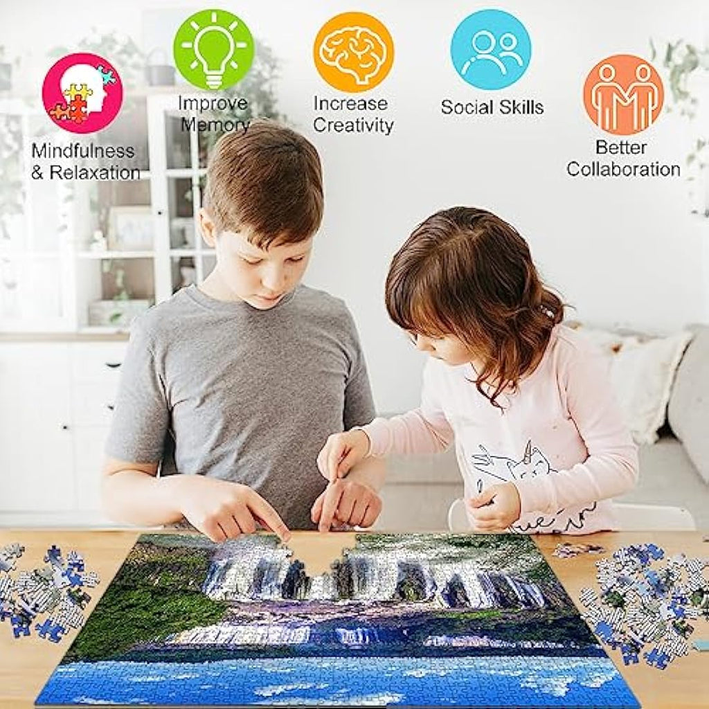 HUADADA Iguazu Waterfalls Jigsaw Puzzle for Adults - 1000 Piece Nature Set