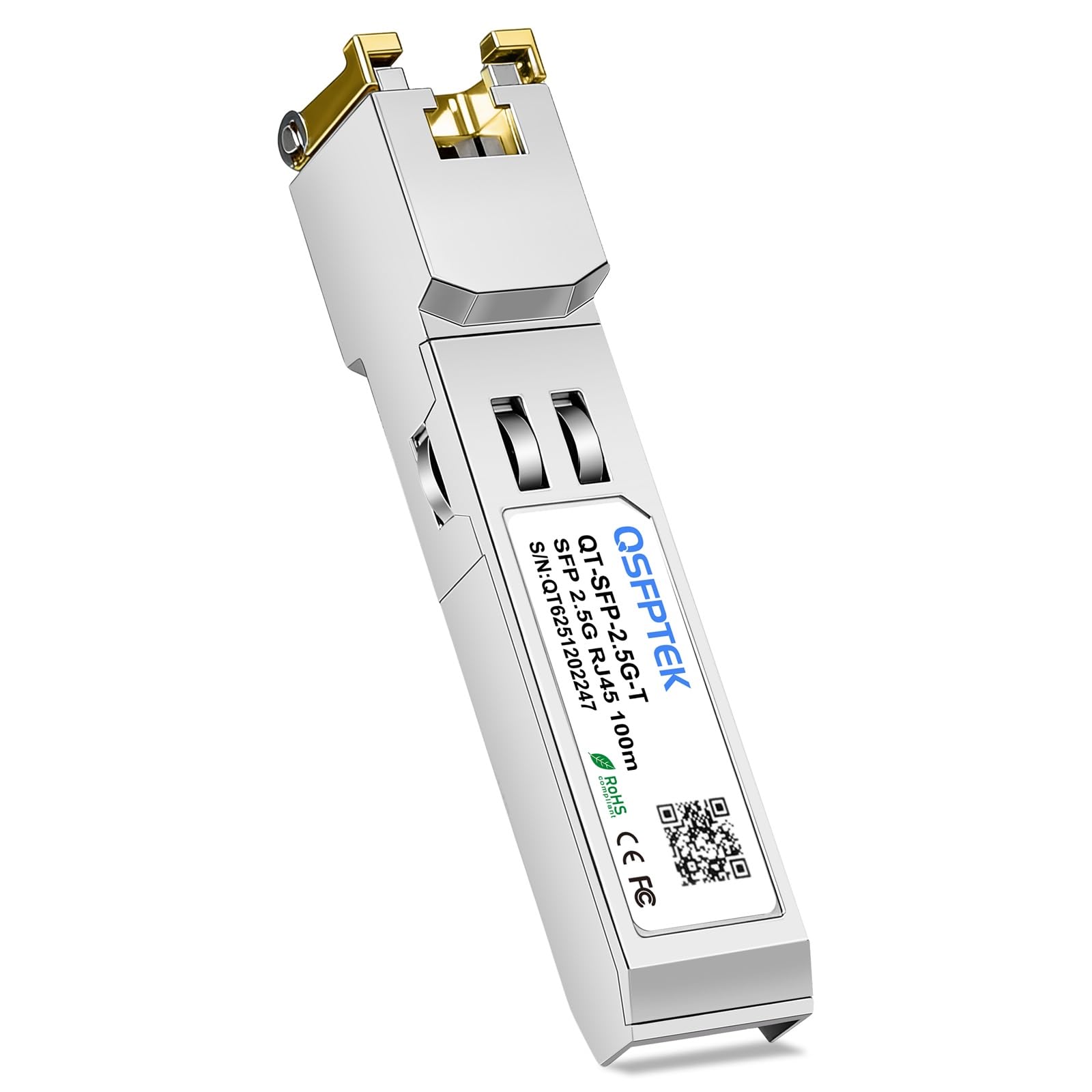 QSFPTEK 2.5GBASE-T SFP to RJ45 Copper Transceiver for Cisco & Ubiquiti