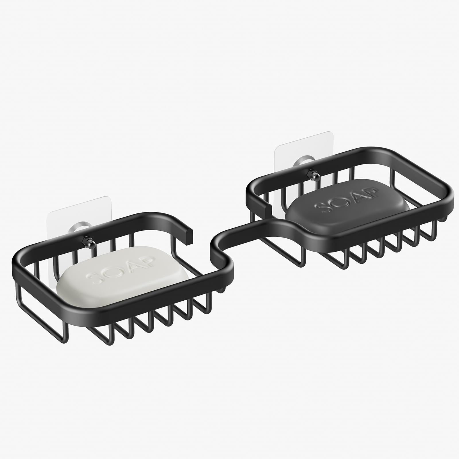 Dancrul Double Bar Soap Holder | Rust Proof Metal Wall Mounted Dish