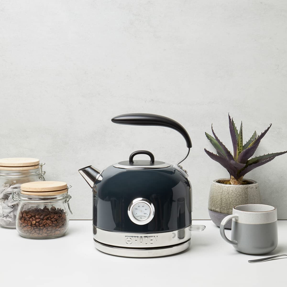 Haden Jersey Electric Kettle – 1.5L Rapid Boil Stainless Steel, Blue