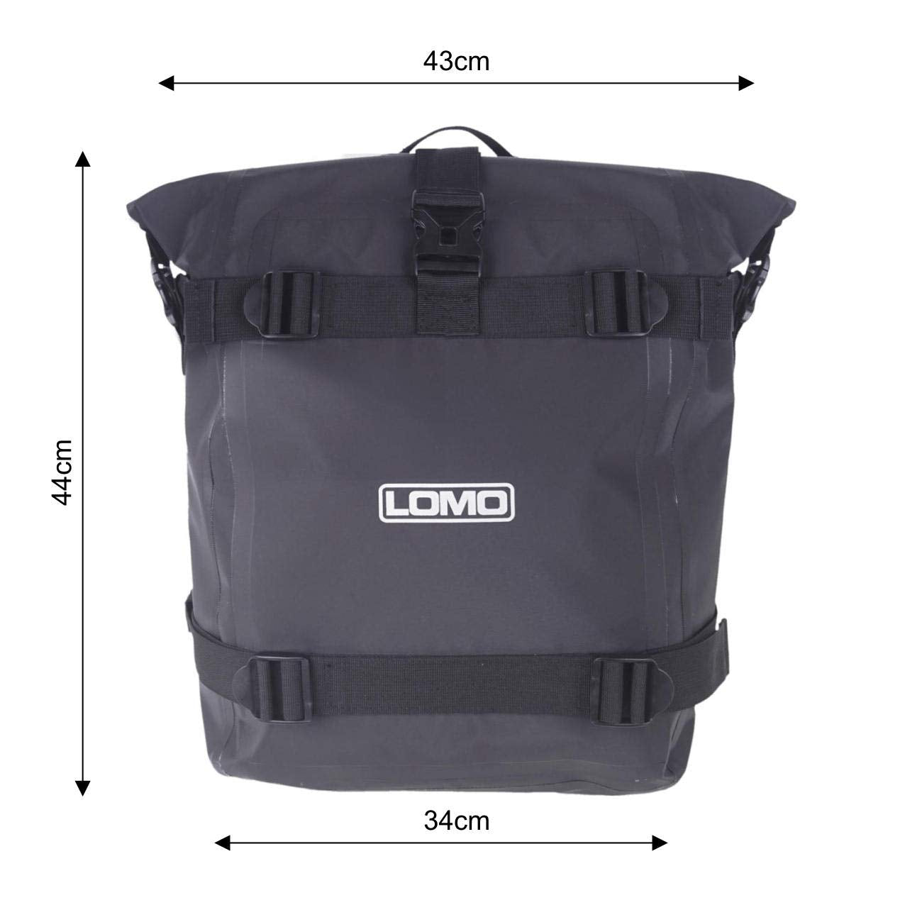Lomo Waterproof Motorcycle Adventure Pannier Dry Bags - Large (Pair)