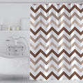 FSZhenZuan Shower Curtain 200x200cm Drop Water Repellent Shower Curtain with Hooks Washable Polyester Fabric Geometric Waves Decorative Bathroom