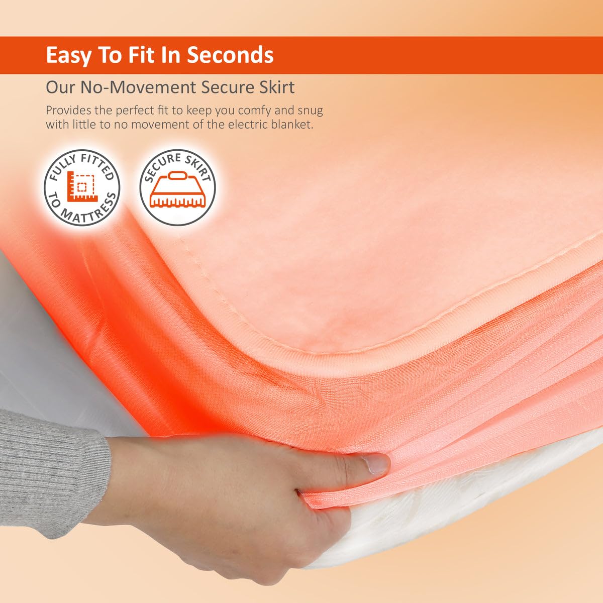 Wärmer King Size Electric Blanket | Dual Control Fitted Mattress Cover