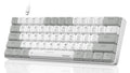 TECKNET 60% Mechanical Gaming Keyboard – RGB Backlit 61 Keys, Grey/White