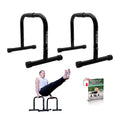 PULLUP & DIP Medium Parallettes – Steel Calisthenics Bars with Wide Grip