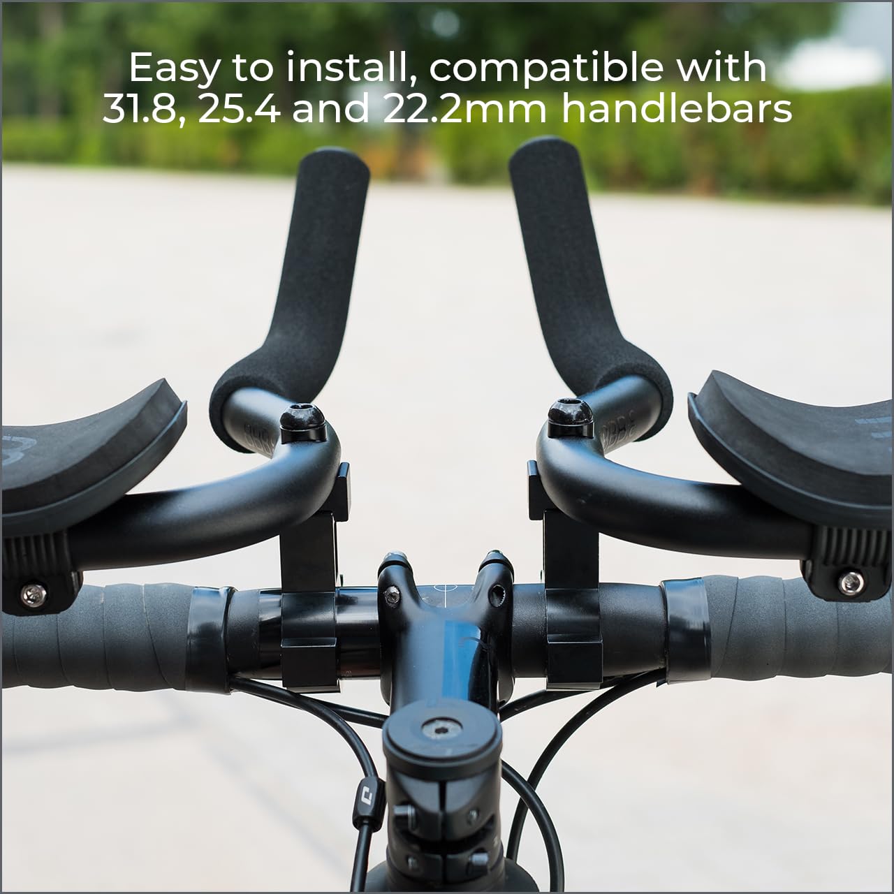 BBB Cycling AeroComfort BHB-59 Aluminium Tri Bars for Road Bike - Black