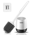 Braoses Silicone Toilet Brush and Holder Set – Wall Mounted, Black