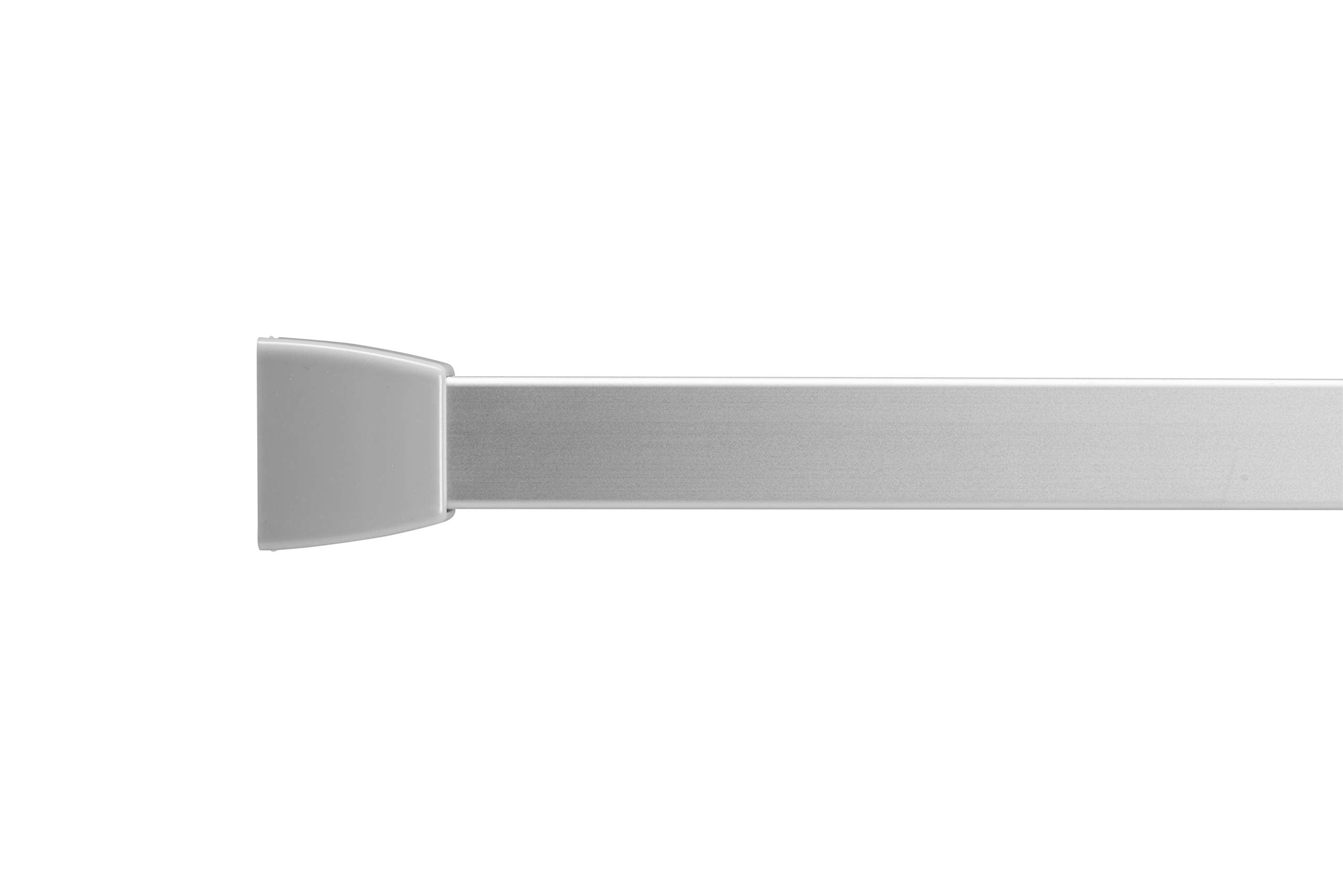 Croydex Modular Aluminium Shower Rail Kit | L & U-Shaped Silver Rail