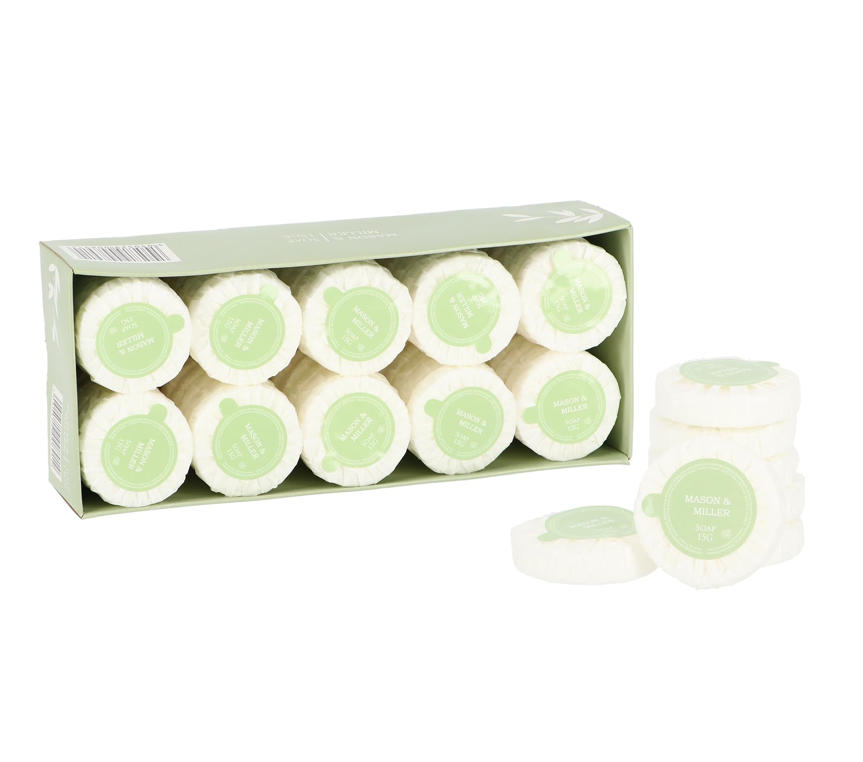 Mason & Miller Tissue Pleated Soap – 15g Hotel Guest Amenities (50 Pack)