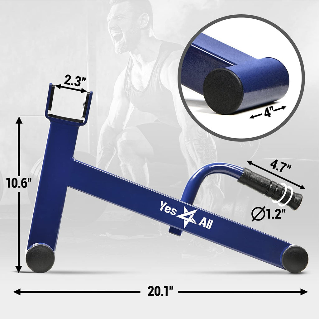 Yes4All Mini Deadlift Bar Jack – Stainless Steel Barbell Jack, Blue