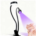 SUNATUR Mini UV Nail Lamp – 3W Gooseneck Gel Dryer with Desk Clip