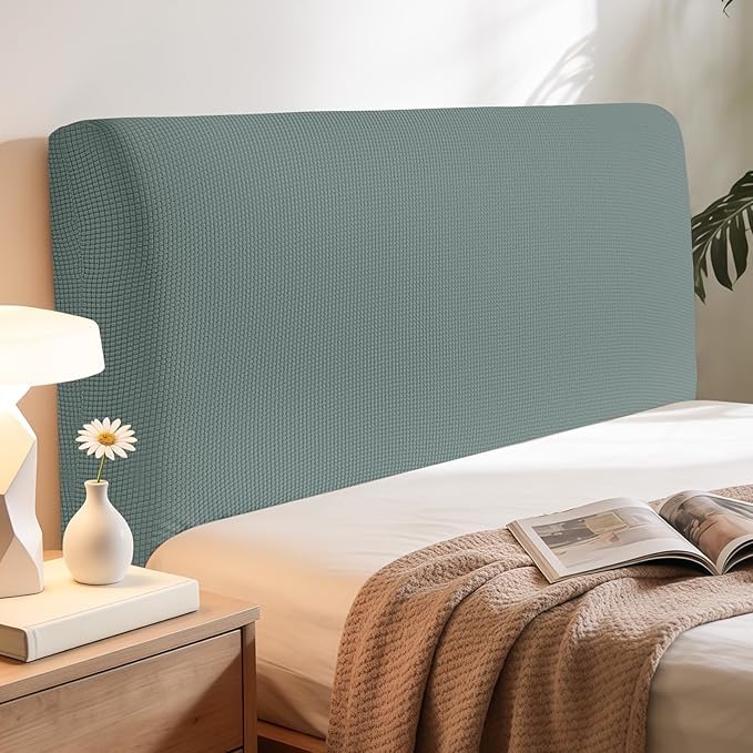 Niuoppy Bed Headboard Cover Fully Wrapped, Stretch Head Board Covers for Single Bed, Beds Headboard Protector Dustproof and Cat Scratch-proof - image 1