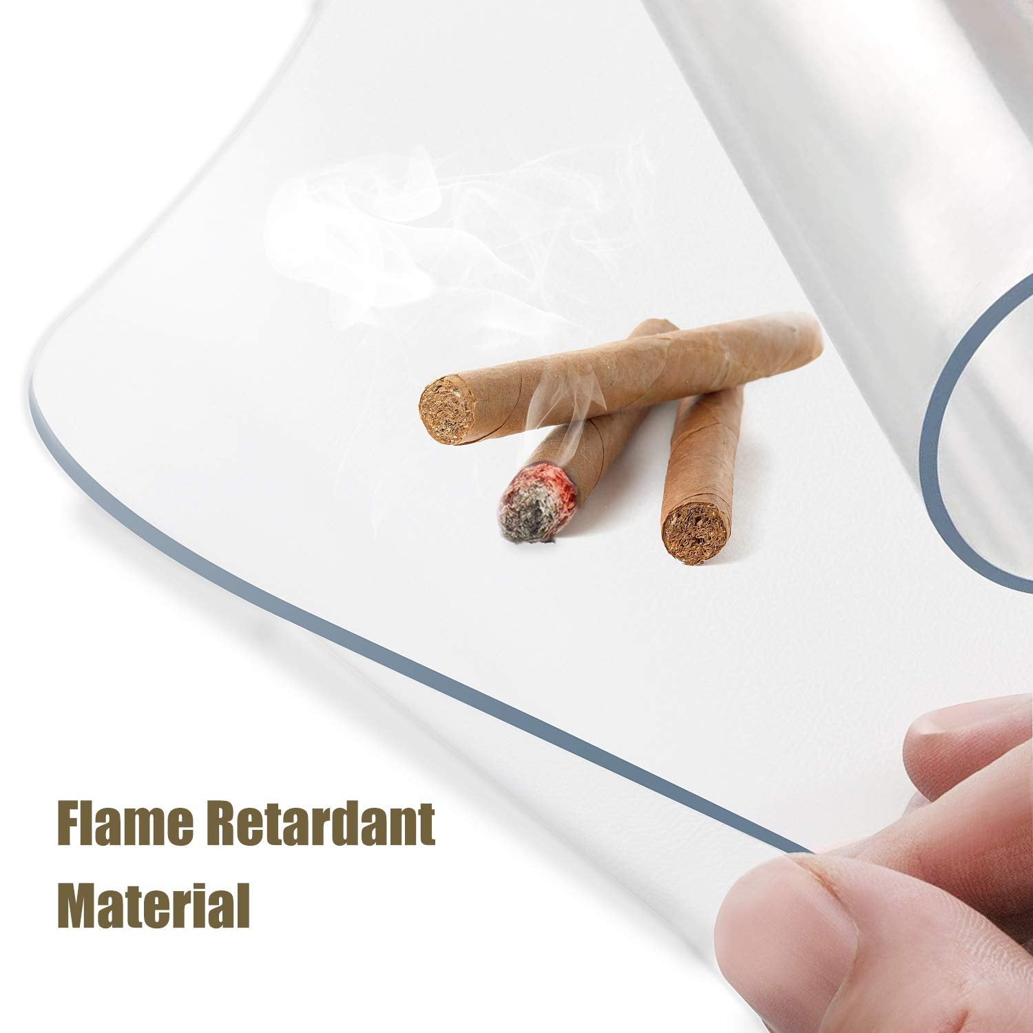 Kuyal Clear Chair Mat for Hard Floors | 120x150cm PVC Floor Protector