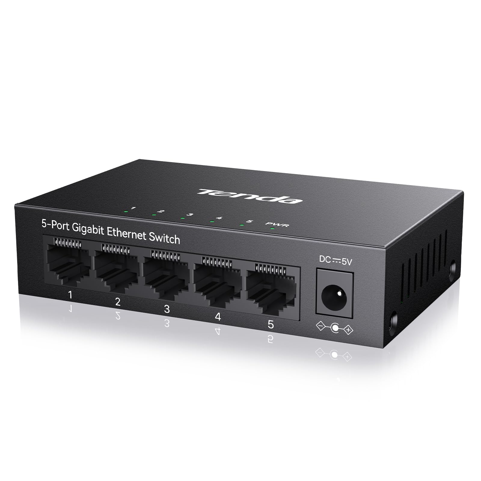 Tenda 5-Port Gigabit Ethernet Switch | Steel Case & 6KV Protection