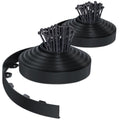 VOUNOT 40m Flexible Lawn Garden Edging Border | 80 Pegs | Black PVC