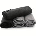Uong 4-Piece Antibacterial Microfiber Barista Towel Set – Black & Grey