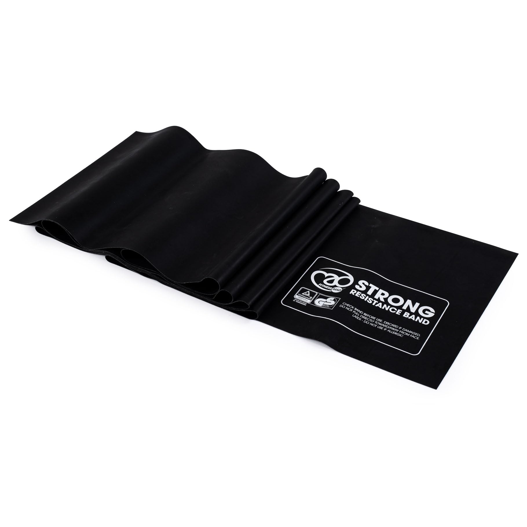 Fitness Mad Resistance Band Roll – Strong Latex 15m x 15cm – Black