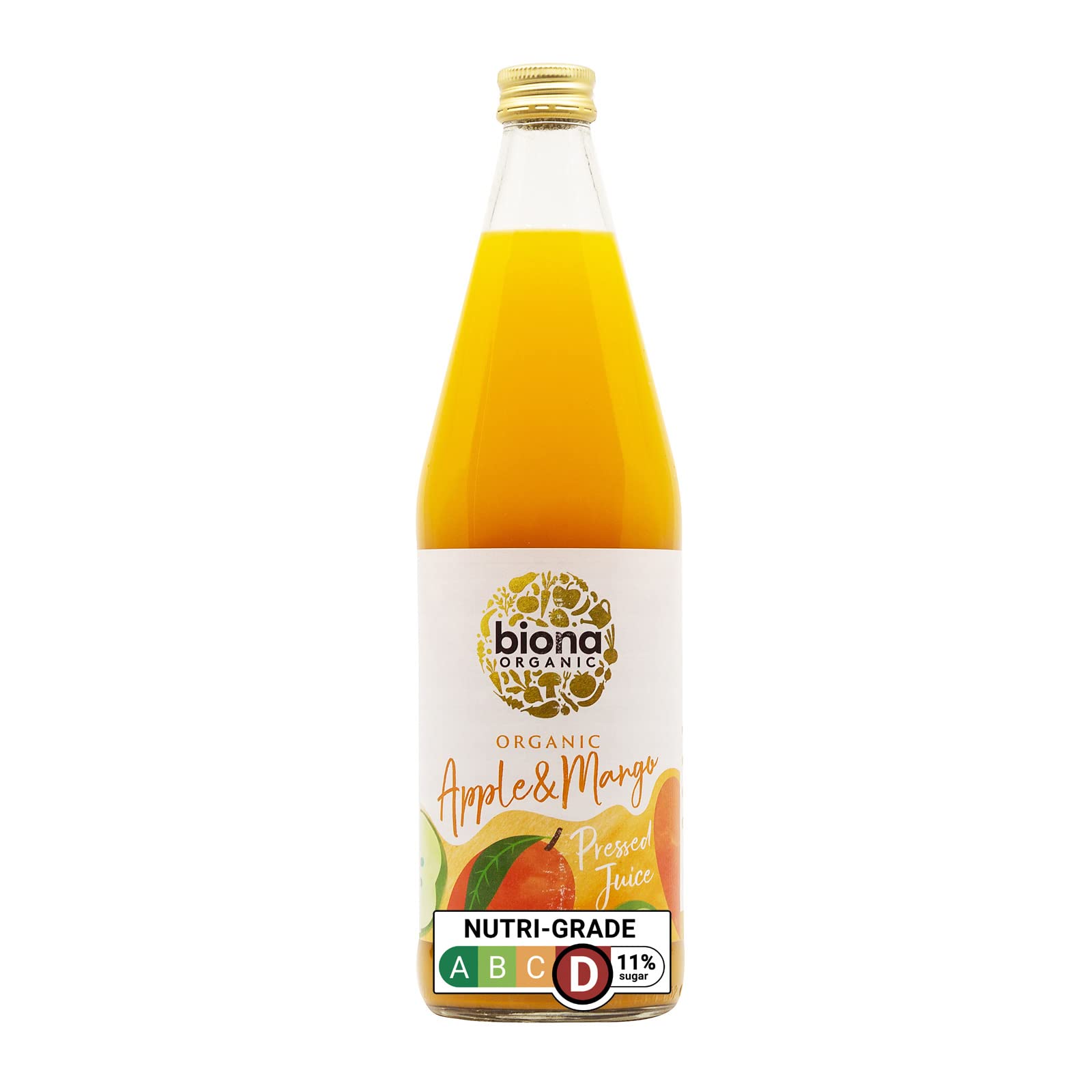 Biona Organic Apple and Mango Juice - Cold Pressed 750ml (Pack of 3)