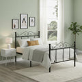 FurnitureR 3ft Single Metal Platform Bed Frame with Underbed Storage
