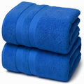 100% Egyptian Cotton Bath Sheets - 550GSM Large 2 Pack (Blue)