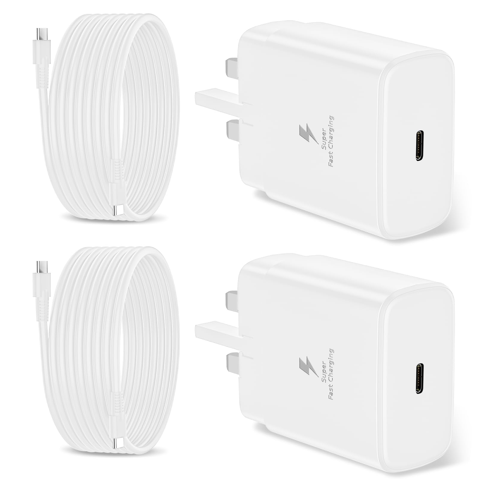 45W USB C Fast Charger | GaN PD 3.0 Block with 6.5ft Cable