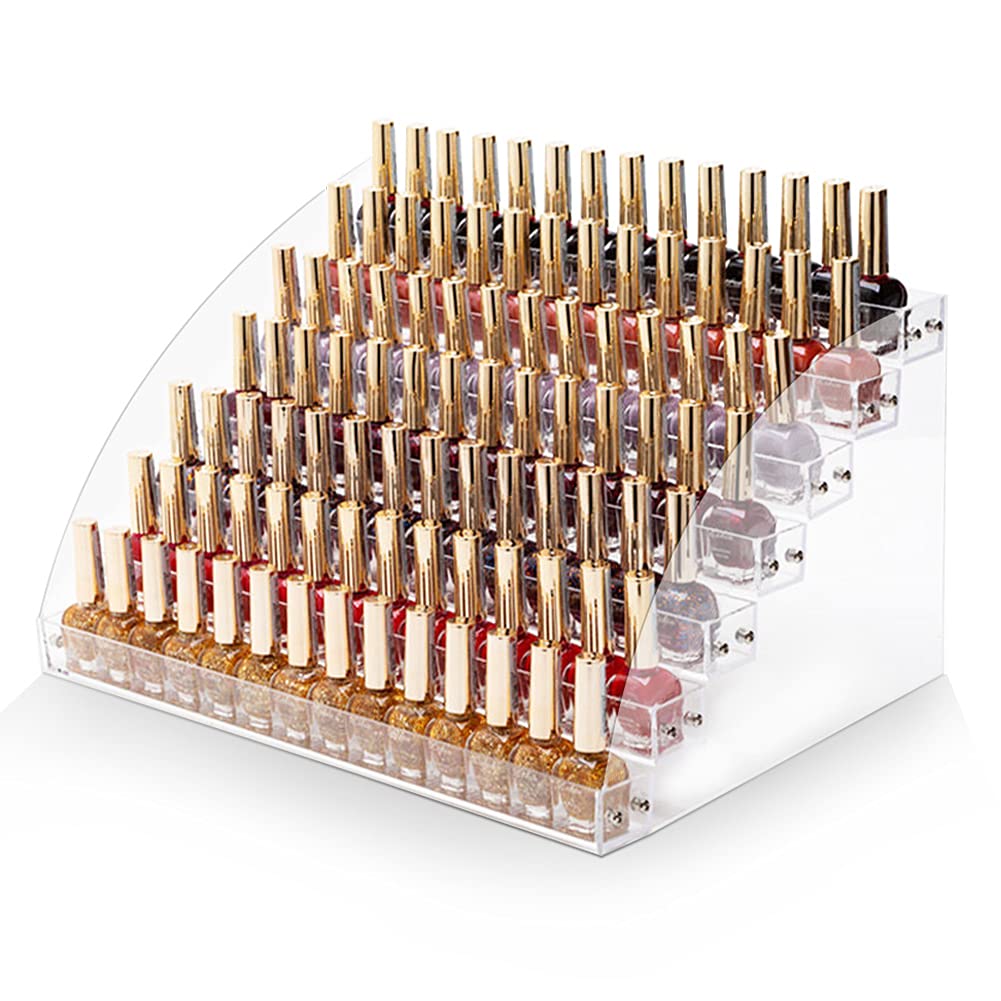 Ejoyous 7-Layer Nail Polish Rack | Clear Acrylic Display Organizer
