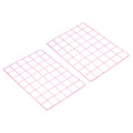 PATIKIL 16"x12" Wire Grid Panel, 2 Pack Wall Grid Decorative Panels Board Photo Pictures Display Decor Hanging Organizer for Home Office, Pink