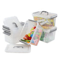 Saedy 6 L Small Lidded Storage Box, 6 Pack Plastic Latch Storage Container - image 1