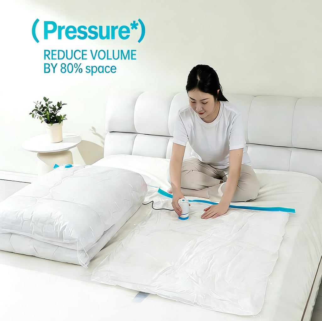 2 Pack 100 X 130cm Vacuum Storage Bags, Extra Large Strong Space Saver Compression Bags - image 4