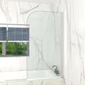 T&K Pivot Bath Shower Screen | 800x1400mm Chrome 5mm Easy Clean Glass