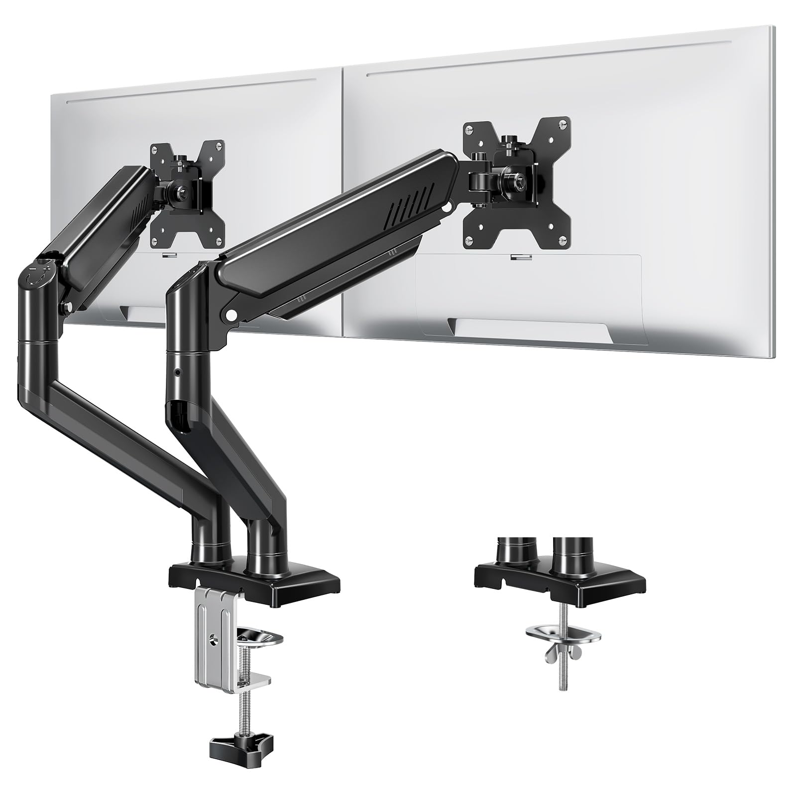 MOUNTUP Dual Monitor Arm Desk Mount | Height Adjustable 13-32" Stand