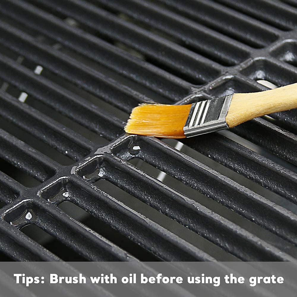 Denmay Cast Iron Grill Grates for Weber Spirit 200 & 500, 38x28.6cm - 2 Pack