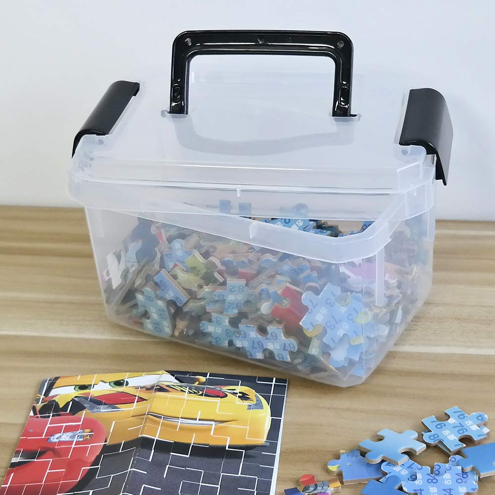 Dehouse 2 L Plastic Mini Storage Latch Box, 4 Packs Clear Storage Box, F - image 5
