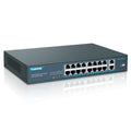 YuanLey 18 Port PoE Switch | 16 PoE+ 100Mbps | 250W Rackmount Unmanaged