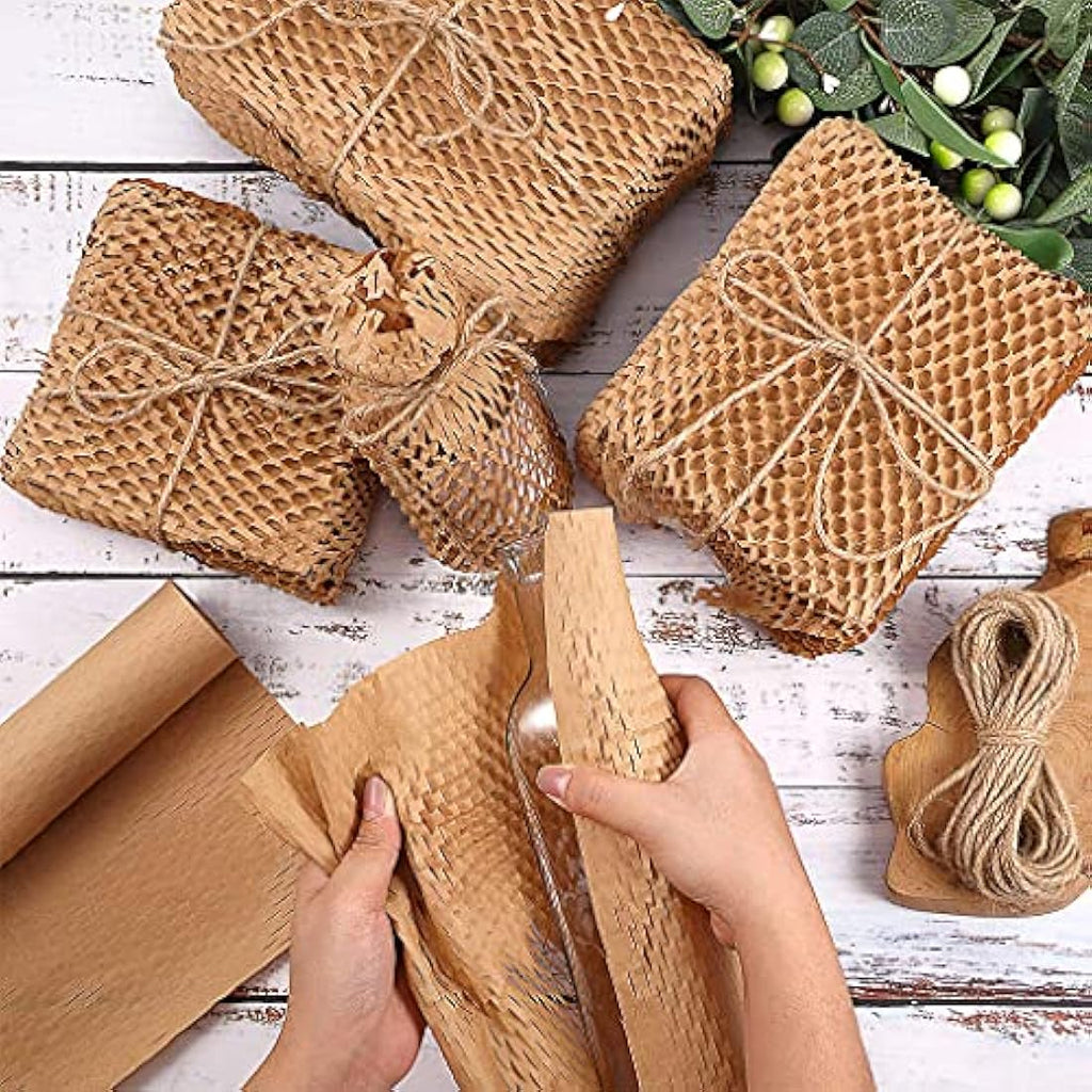 SZSYumUnion Honeycomb Packing Paper Roll | 12" x 100' Eco-Friendly Wrap