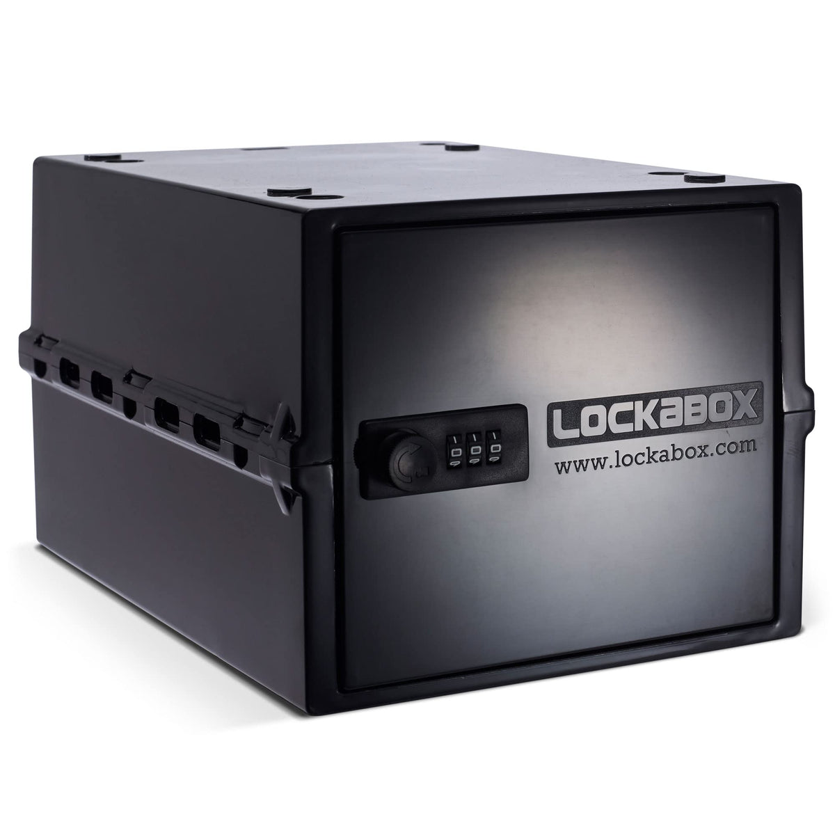 Lockabox One™ | Premium Lockable Medicine Box 10L | Lightweight & Hygienic Medicine Lock Box | Made In Britain | External Size 31 x 21 x 17 cm Jet