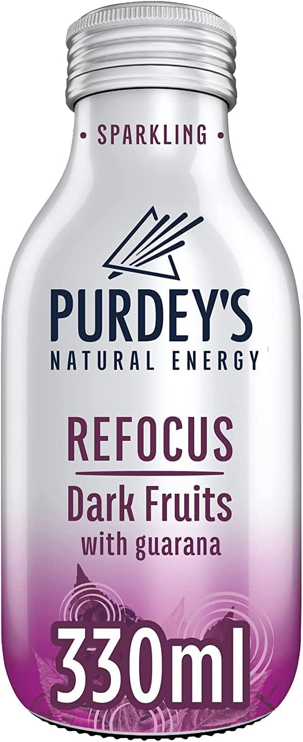 Purdey's Refocus Dark Fruits Multivitamin Energy Drink – 12 x 330ml
