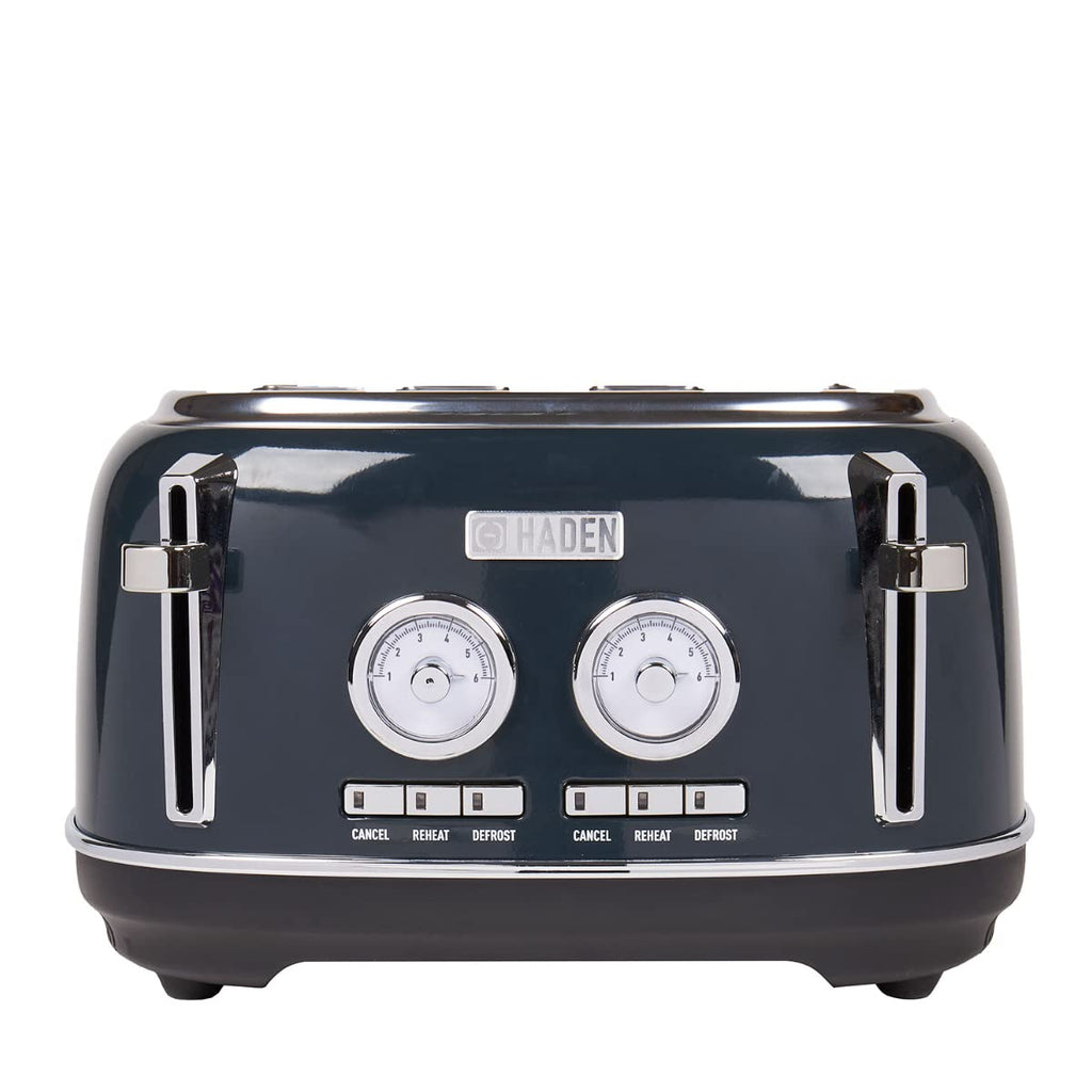Haden Jersey 4-Slice Toaster – Steel Blue Stainless Steel Wide Slot