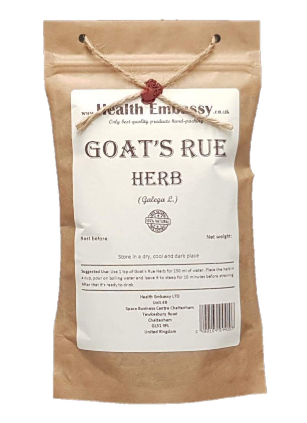 Health Embassy Goat's Rue Herb (Galega Officinalis L) - 100g Dried