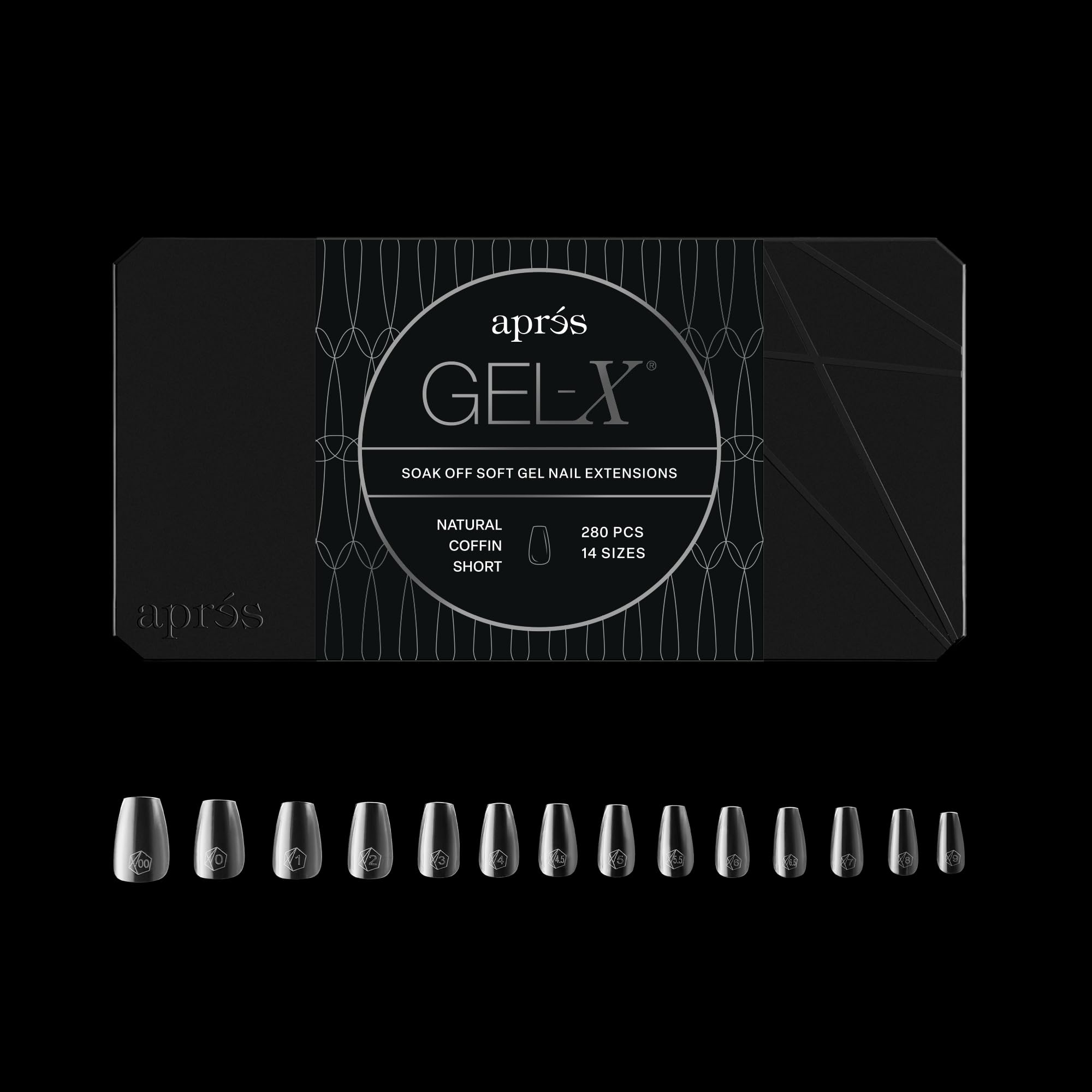 Apres Gel-X Soft Gel Nail Tips - Natural Coffin Short - 280 Count