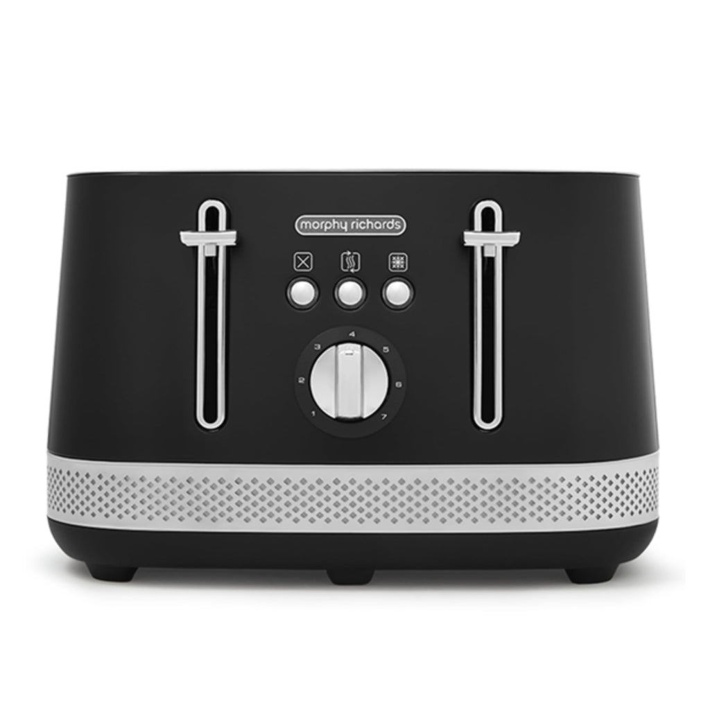 Morphy Richards Illumination 4 Slice Toaster | Black, 7 Settings