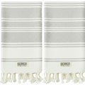 DEMMEX Organic Turkish Cotton Hand Towels – Set of 2 Diamond Weave