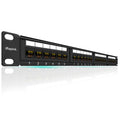 Rapink 24 Port Cat6 Patch Panel | 10G UTP 1U 19-Inch Rackmount Block