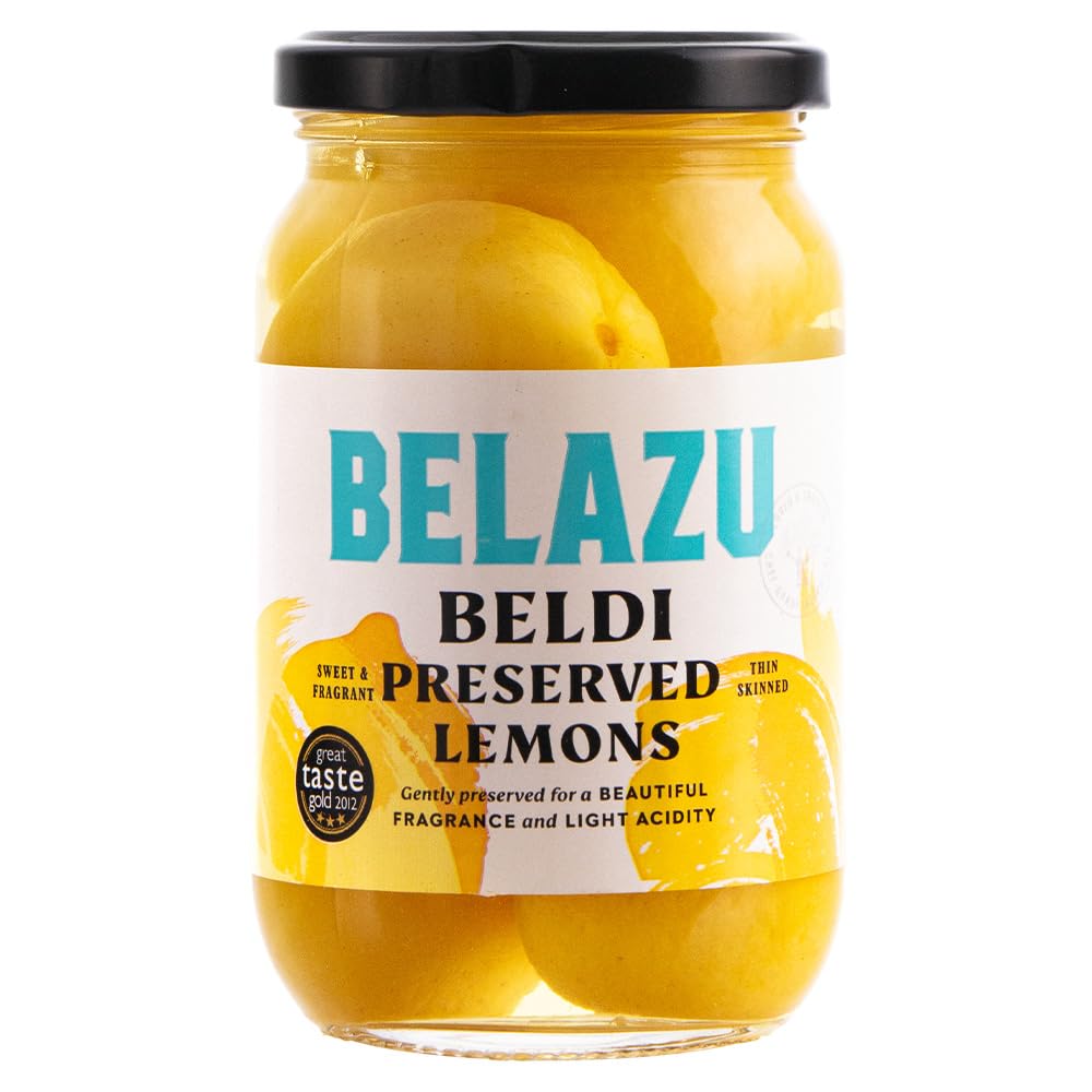 Belazu Beldi Preserved Lemons – Hand Sorted Gourmet Lemons, 12 x 360g