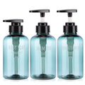 Segbeauty 3-Pack Refillable Shampoo Bottles | 10.1oz Leak-Proof Blue PET