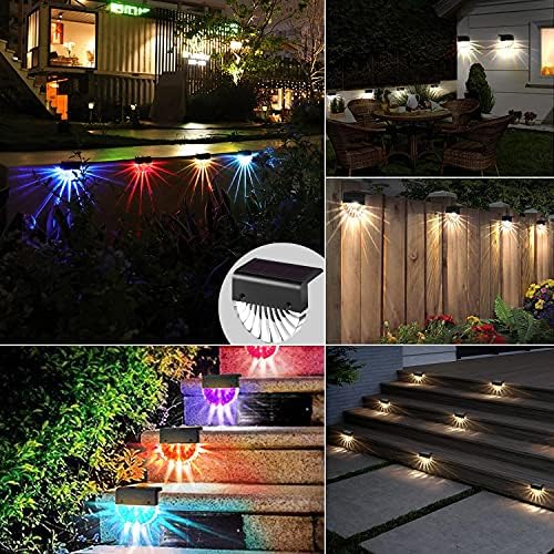 Auting Solar Garden Lights - 6 Pack Waterproof LED Fence & Patio Lighting