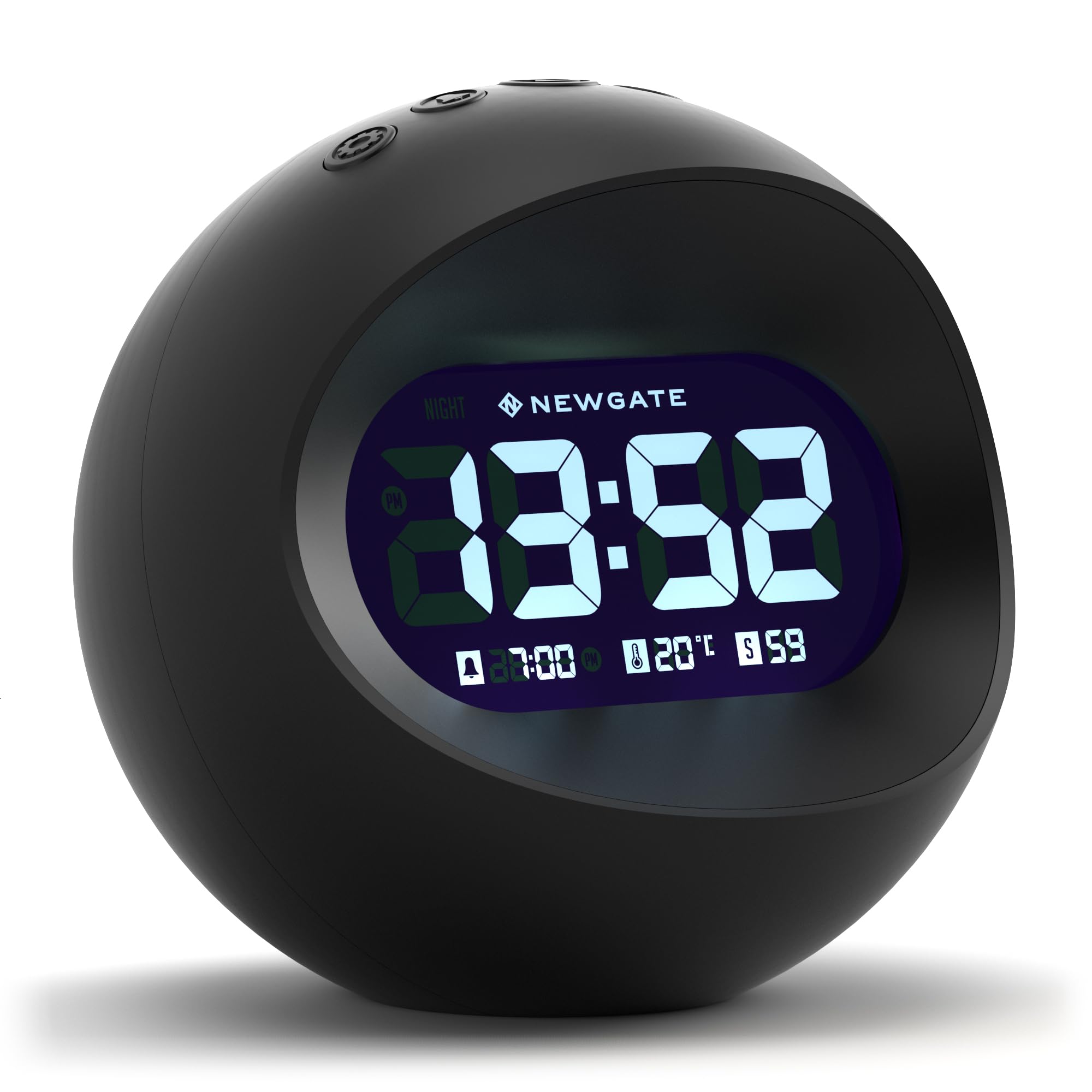 Newgate Center of The Earth Digital Alarm Clock | LCD Acrylic Desk Clock