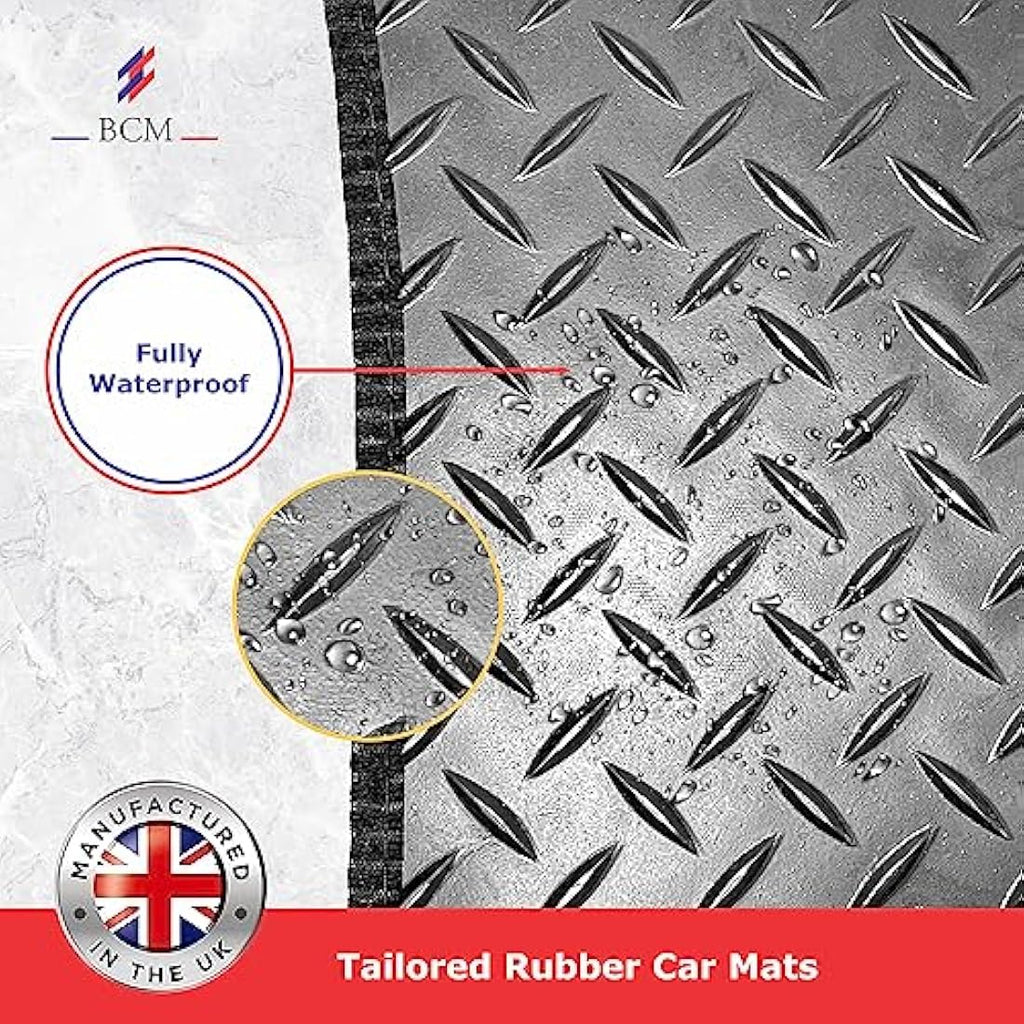 BCM Hyundai Kona 2017-Onward Tailored 3mm Rubber Car Floor Mats - 4pc